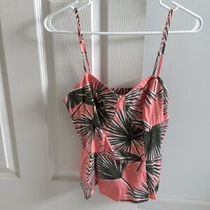 Tropical pink tank top size medium. Brand A New Day